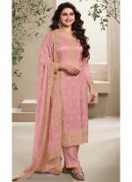 Dola Silk Pink Festival Wear Thread Work Kurta Set